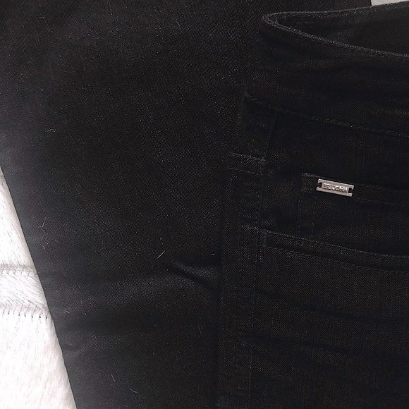 St. John Collection Embellished Black Boot Cut Jeans - Picture 8 of 8